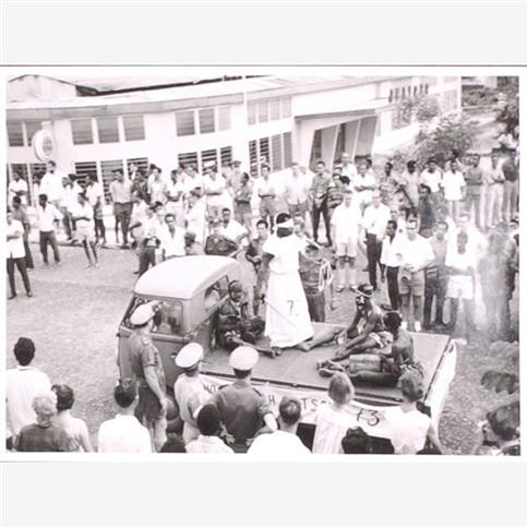 foto demonstratie Papoea's Hollandia 1962